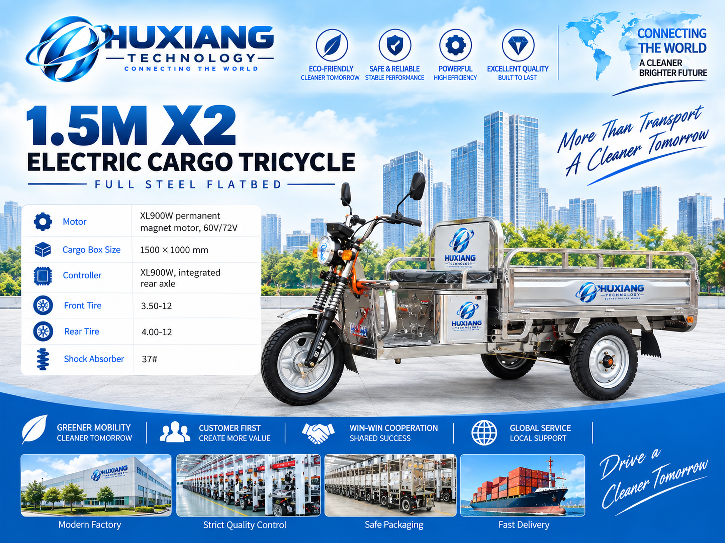 1.5mX2 Full Steel Flatbed-24 - China Factory Manufacturer